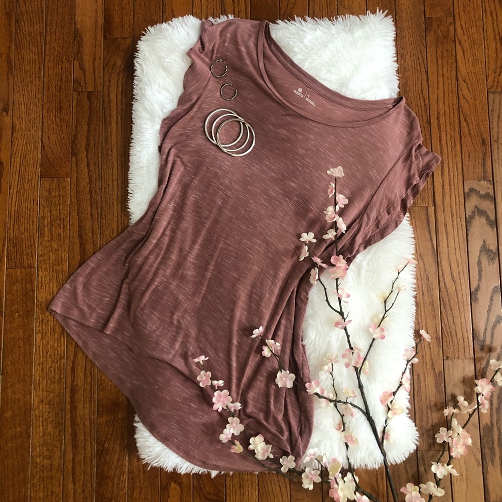 Flutter Sleeve Scoop Neck Top
